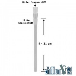 Steckchillum Adapter 18.8er Schliff 9 - 21cm