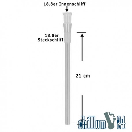 Steckchillum Adapter 18.8er Schliff 9 - 21cm