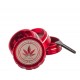 Grace Glass Amsterdam Grinder 4-Part 40 mm Red