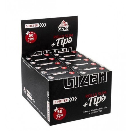 Gizeh Black Rolls Slim 5 m Extra Fine + 50 Tips