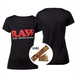 RAW Authentic Black Edition Girl V-Neck inkl. Paper u. Tips