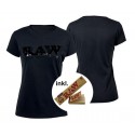 RAW Girl Shirt Black Logo Black Round inkl. Paper u. Tips