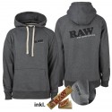RAW Hoodie Grey Logo inkl. Paper u. Tips