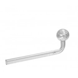 Ölpfeife Glas gebogen mit Bubble 15 cm