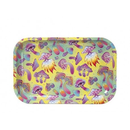 Metall Rolling Tray Mushrooms 28,8x18,8x2,8 cm