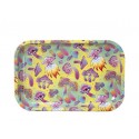 Metall Rolling Tray Mushrooms 28,5x18,5x2,5 cm