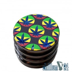 ZORR 4-tlg. Stufengrinder Leaf Rasta 43 mm