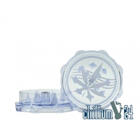 Acryl Magnet Grinder Leaf 2-teilig Clear 50 mm