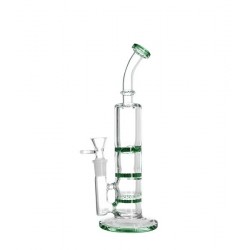 Heisenberg DUDE X3 Glasbong mit 2 Honeycombs u. 1 Tornado Perc Green