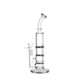 Heisenberg DUDE X3 Glasbong mit 2 Honeycombs u. 1 Tornado Perc Grey