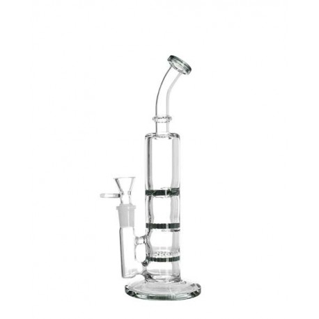 Heisenberg DUDE X3 Glasbong mit 2 Honeycombs u. 1 Tornado Perc Grey