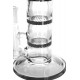 Heisenberg DUDE X3 Glasbong mit 2 Honeycombs u. 1 Tornado Perc Grey