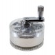 Acryl Grinder mit Kurbel 3-teilig Clear Silver