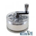 Acryl Grinder mit Kurbel 3-teilig Clear Silver