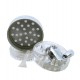 Acryl Grinder mit Kurbel 3-teilig Clear Silver