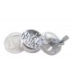 Acryl Grinder mit Kurbel 3-teilig Clear Silver