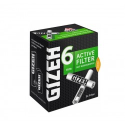 Gizeh Aktivkohle- Filter Slim 6mm 34 Stück