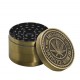 Amsterdam Leaf Metallgrinder 62 mm Antikgold