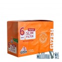 Box 20x Gizeh Slim plastikfreie Papier Eindrehfilter 6 mm 120 Stk.