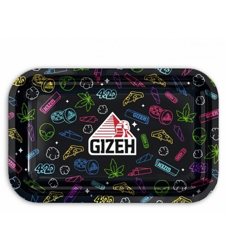 Metall Rolling Tray Gizeh Medium 27,5 x 17,5 cm Comic Black