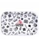 Metall Rolling Tray Gizeh Medium 27,5 x 17,5 cm Comic Black