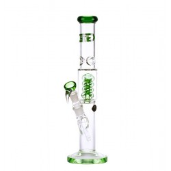 Grace Glass Green Cane 5 mm Spiral Perc 39 cm