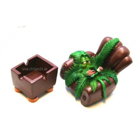 Cannabuds Aschenbecher Blatt 2 Joints 1-Sitzer