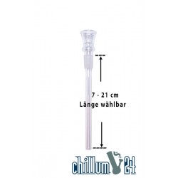 Glas-Chillum 14.5er Schliff mit Trichterkopf 7-21 cm