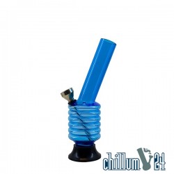 Acryl Mini Bong Bubble Knick Blue 16,5 cm