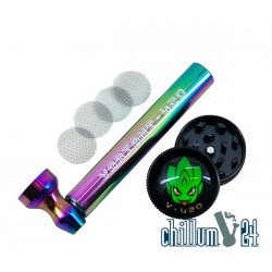 Champ High V-420 Pipe Set mit Grinder Rainbow