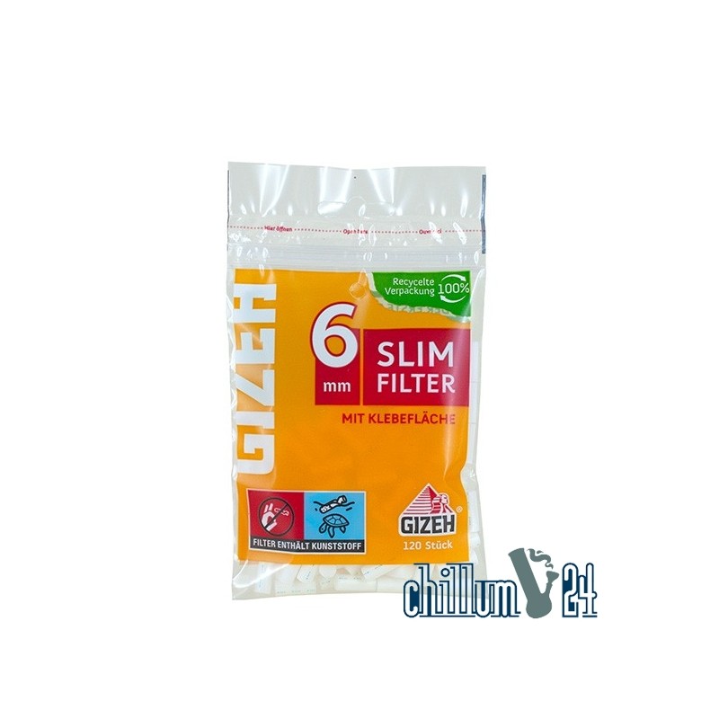 Gizeh Slim Filter 6mm mit Klebefläche 50x 120 (6000) : : Küche,  Haushalt & Wohnen