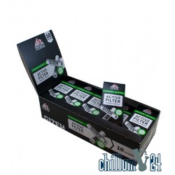 Box mit 25x10 Gizeh Aktivkohle-Filter 86mm 