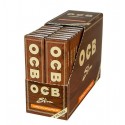 Box 32x OCB Unbleached Slim Virgin Paper + Tips