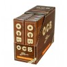 Box 32x OCB Unbleached Slim Virgin Paper + Tips