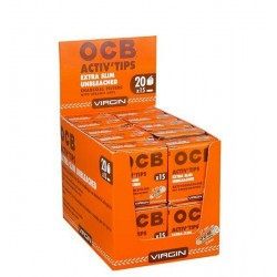 Box 20x OCB Virgin Aktiv Tips Extra Slim 6 mm 15 Stk.