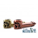 Metal Pipe Skull 8 cm Copper / Brass