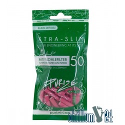 PURIZE XTRA Slim Pink Aktivkohlefilter 50er 