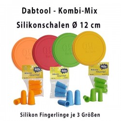 OiL Black Leaf Silikonschale und Fingerlinge Farbkombi Mix