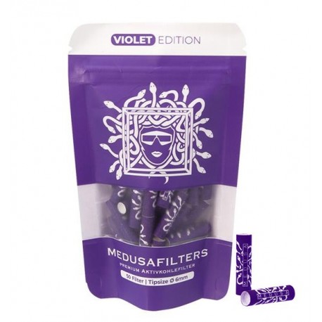 Medusa Aktivkohlefilter 6 mm VIOLET Edition 50er