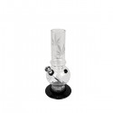 Acryl Mini Bong Bubble Straight LEAF Clear 20 cm