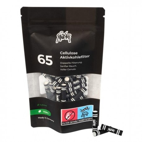 KAILAR Cellulose Aktivkohlefilter 5,9 mm Black Edition 65er