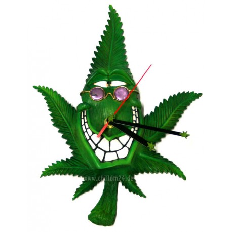 CannaBuds Leaf Wanduhr 28cm
