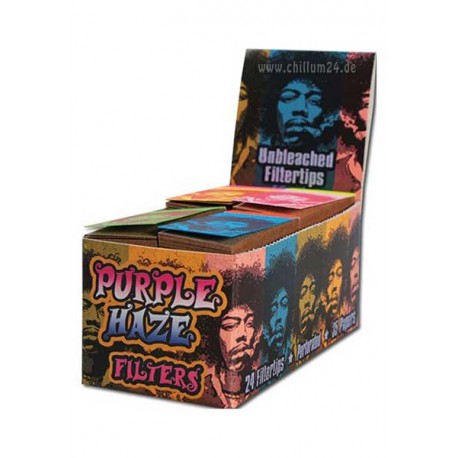 Box 24x Filtertips Purple Haze à 35 Blatt