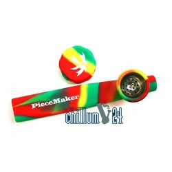 PieceMaker Kazili Silikon-Handpfeife mit Edelstahlsieb Rasta
