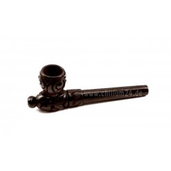 Holzpfeife dunkel geschnitzt 8cm