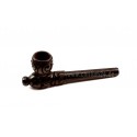 Holzpfeife dunkel geschnitzt 8cm