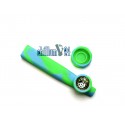 Jelly Joker Silikon-Handpfeife Grün-Hellblau 12cm