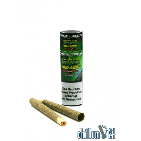 Cyclone Hemp Blunt Mean Green 2er Pack mit Holztip