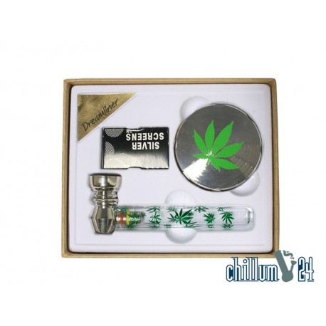 Dreamliner Geschenkset mit Pfeife und Grinder Leaf