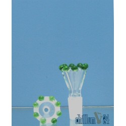 Glassteckkopf Flutsch Krone 14,5er grün